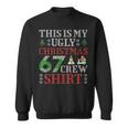 67 Meme Six Seven Brainrot This Is My Ugly Christmas 67 Crew Sweatshirt