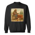 Bigfoot Driving Tractor Sasquatch Farmer Farming Sweatshirt Unisex