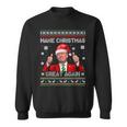 Make Christmas Great Again With Hilarious Ugly Trump Pajamas Sweatshirt
