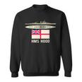 Hms Hood イギリス戦艦図 海軍旗 スウェットシャツ