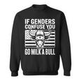If Genders Confuse You Go Milk A Bull Usa 国旗 アメリカ 長袖tシャツ スウェットシャツ