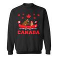 I Love Canada Cool Canada Bear & Chipmunk Cartoon Graphic スウェットシャツ