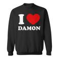 I Love Damon I Heart Damon 面白い名前 Damon スウェットシャツ