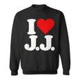 I Love Heart JJ Jj J J イニシャル スウェットシャツ