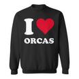 I Love Orcas スウェットシャツ