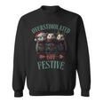 Overstimulated But Festive Possum Ugly Christmas Sweatshirt