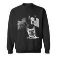 Sneaky フレンチブルドッグ ドッグ ドッグ フレンチ ポッキング ヘッド フェイス 長袖tシャツ スウェットシャツ