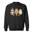 Spooky Whale Shark Lover Pumpkin Halloween Ghost Sweatshirt Unisex