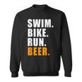 Swim Bike Run スイム バイク ラン ビール トライアスロン トライアスロン スポーツ メンズ レディース スウェットシャツ