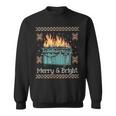 Ugly Christmas Sweater Dumpster Fire Merry And Bright Sweatshirt