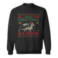 All I Want For Christmas Is A Dragon & Books Ugly Sweater Sweatshirt All I Want For Christmas Is A Dragon & Books Ugly Sweater Sweatshirt