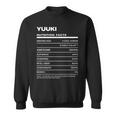 Yuuki 栄養成分表示 スウェットシャツ