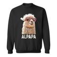 アルパカ・パパ・アルパパ・ラマ・パパ・アルパカ・パパ・ワーター・ワンダリングalpapa スウェットシャツ