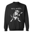 ギターを弾くクールな猫、ヘビーな「Meowtal」メタルパンクロックファン。 スウェットシャツ