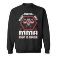 ケージファイティングで生き残るための総合格闘技mmaファイト 長袖tシャツ スウェットシャツ