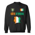 コートジボワール国旗 コートジボワール地図 スウェットシャツ