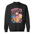 チェリー・オン・ウィズ・マイ・ミニ・ミー・アイスクリーム・ラブ スウェットシャツ