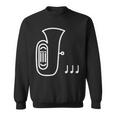 チューバ 楽器 吹奏楽 オーケストラ シンプル 音楽 スウェットシャツ