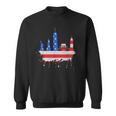 ニューヨーク・スカイライン 星条旗 アメリカ国旗アート Love Ny スウェットシャツ