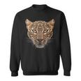 ヒョウの顔 大きな猫の頭 パンテラ パルダス 野生動物 キッズ スウェットシャツ