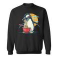 ペンギン食べる ラーメン サングラス アートワーク 和麺 スウェットシャツ
