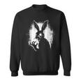 不気味なゴスウサギ、ホラーバニー、奇妙なコアウサギ スウェットシャツ