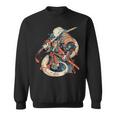 日本アート 蛇 忍者 浮世絵 アニメスタイル サムライスネーク スウェットシャツ
