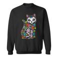 猫 シュガー スカル メキシコ カラベラ 死者の日 ハロウィン スウェットシャツ