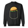 面白いハンバーガー ポケット入り ギフト チーズバーガー ポケット スウェットシャツ