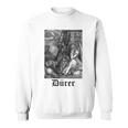 Albrecht Dürer Durer クリスチャンアート メランコリア ホワイト 長袖tシャツ スウェットシャツ