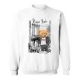 Cool New York City Teddy Bear Illustration Graphic s スウェットシャツ