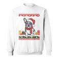 French Bulldog Santa Hat Frenchie Dog Ugly Christmas Sweater Sweatshirt