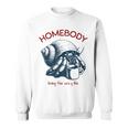 Homebody 居心地の良い生活 面白いヤドカリとコーヒー スウェットシャツ