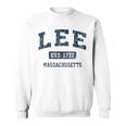 Lee Massachusetts Ma ビンテージスポーツデザイン ネイビー 長袖tシャツ スウェットシャツ