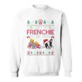 I Left My Frenchie To Be Here French Bulldog Ugly Christmas Tri-Blend Sweatshirt