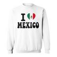 I Love Mexico ハートフラッグ レトロ 旅行 お土産 スウェットシャツ