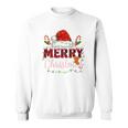 Merry Christmas Buffalo Plaid Red Santa Family Xmas Pajamas Tri-Blend Sweatshirt