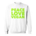 Peace Loveegan クール ベジタリアンとビーガン スウェットシャツ