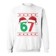 Six Seven Christmas 6 7 Ugly Christmas Sweater Tri-Blend Sweatshirt