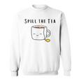 お茶をこぼす 友情 お茶好きの人 かわいい かわいい 湯呑み パーティー スウェットシャツ