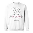 かわいいバニーフェイス イースターバッグ ピンク ハート イースター スウェットシャツ