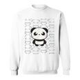 やさしく目立つパンダ ほっこり癒しのパンダイラスト スウェットシャツ