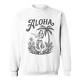 アロハ レトロ ハワイ ヤシの木 ルアウ ダンサー シルエット トロピカル スウェットシャツ