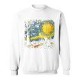 カエル 星月夜 面白い カエル ゴッホ 美的アート ミーム スウェットシャツ