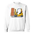 キッズ フォークリフト車両工事現場掘削機建設作業員 男の子 スウェットシャツ