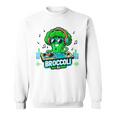 クールなブロッコリーdjミュージックパーティーバイブ面白いデザイン。 スウェットシャツ