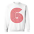 クールなレトロなレタリングジャージ、背番号6 6Eis スウェットシャツ