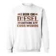 ディーゼルカフェインで走るトラック運転手 長袖tシャツ スウェットシャツ