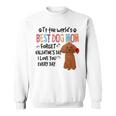 トイプードル最高の犬ママバレンタインデー面白い犬の恋人 長袖tシャツ スウェットシャツ