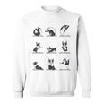 ボストンテリア ヨガ アサナ ポーズ 瞑想 おもしろtシャツ スウェットシャツ